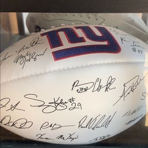 Signed New York giants football